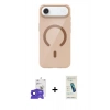MARSİLYAN™- iPhone 17 Air Kılıf Pusula Form Özel Seri - Şeffaf Pasifik Cam Ekran Koruyucu + Bilvis Titan Kamera Lens - LT