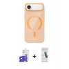 MARSİLYAN™- iPhone 17 Air Kılıf Pusula Form Özel Seri - Şeffaf Pasifik Cam Ekran Koruyucu + Bilvis Titan Kamera Lens - LT