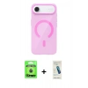 MARSİLYAN™- iPhone 17 Air Kılıf Pusula Form Özel Seri - Şeffaf Pasifik Cam Ekran Koruyucu + Raze Metal Kamera Lens - MI