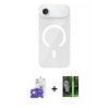 MARSİLYAN™- iPhone 17 Air Kılıf Pusula Form Özel Seri - Siyah 360 Mat Full Body Arka Koruyucu + Bilvis Titan Kamera Lens - GS