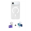 MARSİLYAN™- iPhone 17 Air Kılıf Pusula Form Özel Seri - Siyah 3D Antistatik Cam Ekran Koruyucu + Bilvis Titan Kamera Lens - SH