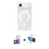 MARSİLYAN™- iPhone 17 Air Kılıf Pusula Form Özel Seri - Siyah 3D Antistatik Seramik Nano Ekran Koruyucu + Bilvis Titan Kamera Lens - GD