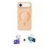 MARSİLYAN™- iPhone 17 Air Kılıf Pusula Form Özel Seri - Siyah 3D Antistatik Seramik Nano Ekran Koruyucu + Bilvis Titan Kamera Lens - SH
