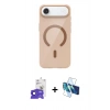 MARSİLYAN™- iPhone 17 Air Kılıf Pusula Form Özel Seri - Siyah 3D Antistatik Seramik Nano Ekran Koruyucu + Bilvis Titan Kamera Lens - LT