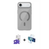 MARSİLYAN™- iPhone 17 Air Kılıf Pusula Form Özel Seri - Siyah 3D Antistatik Seramik Nano Ekran Koruyucu + Bilvis Titan Kamera Lens - GD
