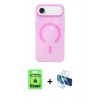 MARSİLYAN™- iPhone 17 Air Kılıf Pusula Form Özel Seri - Siyah 3D Antistatik Seramik Nano Ekran Koruyucu + Raze Metal Kamera Lens - GD