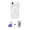 MARSİLYAN™- iPhone 17 Air Kılıf Pusula Form Özel Seri - Siyah Bilvis 3D Cam Ekran Koruyucu + Bilvis Titan Kamera Lens - SH