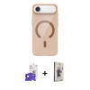 MARSİLYAN™- iPhone 17 Air Kılıf Pusula Form Özel Seri - Siyah Bilvis 3D Cam Ekran Koruyucu + Bilvis Titan Kamera Lens - SH