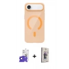 MARSİLYAN™- iPhone 17 Air Kılıf Pusula Form Özel Seri - Siyah Bilvis 3D Cam Ekran Koruyucu + Bilvis Titan Kamera Lens - SH