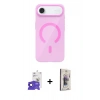MARSİLYAN™- iPhone 17 Air Kılıf Pusula Form Özel Seri - Siyah Bilvis 3D Cam Ekran Koruyucu + Bilvis Titan Kamera Lens - SH