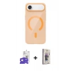 MARSİLYAN™- iPhone 17 Air Kılıf Pusula Form Özel Seri - Siyah Bilvis 3D Cam Ekran Koruyucu + Bilvis Titan Kamera Lens - GS