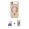 MARSİLYAN™- iPhone 17 Air Kılıf Pusula Form Özel Seri - Siyah Bilvis 3D Cam Ekran Koruyucu + Bilvis Titan Kamera Lens - GS