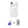 MARSİLYAN™- iPhone 17 Air Kılıf Pusula Form Özel Seri - Siyah Bilvis 3D Cam Ekran Koruyucu + Bilvis Titan Kamera Lens - GS