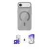 MARSİLYAN™- iPhone 17 Air Kılıf Pusula Form Özel Seri - Siyah Bilvis 5in1 3D Magic Cam Ekran Koruyucu + Bilvis Titan Kamera Lens - GD