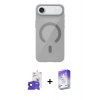 MARSİLYAN™- iPhone 17 Air Kılıf Pusula Form Özel Seri - Siyah Bilvis 5in1 3D Magic Cam Ekran Koruyucu + Bilvis Titan Kamera Lens - LT
