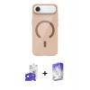 MARSİLYAN™- iPhone 17 Air Kılıf Pusula Form Özel Seri - Siyah Bilvis 5in1 3D Magic Cam Ekran Koruyucu + Bilvis Titan Kamera Lens - SH