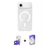 MARSİLYAN™- iPhone 17 Air Kılıf Pusula Form Özel Seri - Siyah Bilvis 5in1 3D Magic Cam Ekran Koruyucu + Bilvis Titan Kamera Lens - LT