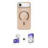 MARSİLYAN™- iPhone 17 Air Kılıf Pusula Form Özel Seri - Siyah Bilvis 5in1 3D Magic Cam Ekran Koruyucu + Bilvis Titan Kamera Lens - LT