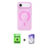 MARSİLYAN™- iPhone 17 Air Kılıf Pusula Form Özel Seri - Siyah Bilvis 5in1 3D Magic Cam Ekran Koruyucu + Raze Metal Kamera Lens - MI