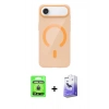 MARSİLYAN™- iPhone 17 Air Kılıf Pusula Form Özel Seri - Siyah Bilvis 5in1 5D Magic Hayalet Cam Ekran Koruyucu + Raze Metal Kamera Lens - GD