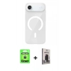 MARSİLYAN™- iPhone 17 Air Kılıf Pusula Form Özel Seri - Siyah Bilvis Hayalet Cam Ekran Koruyucu + Raze Metal Kamera Lens - GD