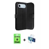 MARSİLYAN™- iPhone 17 Air Kılıf Siluet Işık Serisi - Siyah 3D Antistatik Cam Ekran Koruyucu + Raze Metal Kamera Lens - MI