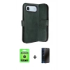 MARSİLYAN™- iPhone 17 Air Kılıf Siluet Işık Serisi - Siyah 3D Antistatik Hayalet Cam Ekran Koruyucu + Raze Metal Kamera Lens - SH