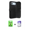 MARSİLYAN™- iPhone 17 Air Kılıf Siluet Işık Serisi - Siyah Bilvis 5in1 3D Magic Cam Ekran Koruyucu + Raze Metal Kamera Lens - MI