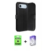 MARSİLYAN™- iPhone 17 Air Kılıf Siluet Işık Serisi - Siyah Bilvis 5in1 3D Magic Cam Ekran Koruyucu + Raze Metal Kamera Lens - GD
