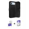 MARSİLYAN™- iPhone 17 Air Kılıf Siluet Işık Serisi - Siyah Bilvis 5in1 3D Magic Cam Ekran Koruyucu + Bilvis Titan Kamera Lens - SH