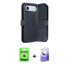 MARSİLYAN™- iPhone 17 Air Kılıf Siluet Işık Serisi - Siyah Bilvis 5in1 5D Magic Hayalet Cam Ekran Koruyucu + Raze Metal Kamera Lens - GS