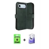 MARSİLYAN™- iPhone 17 Air Kılıf Siluet Işık Serisi - Siyah Bilvis 5in1 5D Magic Hayalet Cam Ekran Koruyucu + Raze Metal Kamera Lens - SH