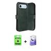 MARSİLYAN™- iPhone 17 Air Kılıf Siluet Işık Serisi - Siyah Bilvis 5in1 5D Magic Hayalet Cam Ekran Koruyucu + Raze Metal Kamera Lens - MI