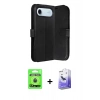 MARSİLYAN™- iPhone 17 Air Kılıf Siluet Işık Serisi - Siyah Bilvis 5in1 5D Magic Hayalet Cam Ekran Koruyucu + Raze Metal Kamera Lens - MI
