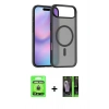 MARSİLYAN™- iPhone 17 Air Kılıf Siluet Minimal Prime - Şeffaf 360 Full Body Arka Koruyucu + Raze Metal Kamera Lens - GD