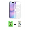 MARSİLYAN™- iPhone 17 Air Kılıf Siluet Minimal Prime - Şeffaf Pasifik Cam Ekran Koruyucu + Raze Metal Kamera Lens - GD