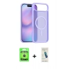 MARSİLYAN™- iPhone 17 Air Kılıf Siluet Minimal Prime - Şeffaf Pasifik Cam Ekran Koruyucu + Raze Metal Kamera Lens - GD