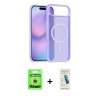 MARSİLYAN™- iPhone 17 Air Kılıf Siluet Minimal Prime - Şeffaf Pasifik Cam Ekran Koruyucu + Raze Metal Kamera Lens - GS