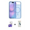 MARSİLYAN™- iPhone 17 Air Kılıf Siluet Minimal Prime - Şeffaf Pasifik Cam Ekran Koruyucu + Siyah Bilvis Titan Kamera Lens