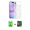 MARSİLYAN™- iPhone 17 Air Kılıf Siluet Minimal Prime - Siyah 360 Mat Full Body Arka Koruyucu + Raze Metal Kamera Lens - GD