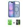 MARSİLYAN™- iPhone 17 Air Kılıf Siluet Minimal Prime - Siyah 360 Mat Full Body Arka Koruyucu + Raze Metal Kamera Lens - GD