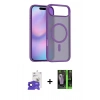 MARSİLYAN™- iPhone 17 Air Kılıf Siluet Minimal Prime - Siyah 360 Mat Full Body Arka Koruyucu + Bilvis Titan Kamera Lens - LT