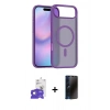 MARSİLYAN™- iPhone 17 Air Kılıf Siluet Minimal Prime - Siyah 3D Antistatik Hayalet Cam Ekran Koruyucu + Bilvis Titan Kamera Lens - GD