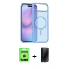 MARSİLYAN™- iPhone 17 Air Kılıf Siluet Minimal Prime - Siyah 3D Antistatik Hayalet Cam Ekran Koruyucu + Raze Metal Kamera Lens - GS