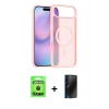 MARSİLYAN™- iPhone 17 Air Kılıf Siluet Minimal Prime - Siyah 3D Antistatik Hayalet Cam Ekran Koruyucu + Raze Metal Kamera Lens - SH
