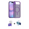 MARSİLYAN™- iPhone 17 Air Kılıf Siluet Minimal Prime - Siyah 3D Antistatik Seramik Nano Ekran Koruyucu + Bilvis Titan Kamera Lens - GS