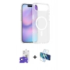 MARSİLYAN™- iPhone 17 Air Kılıf Siluet Minimal Prime - Siyah 3D Antistatik Seramik Nano Ekran Koruyucu + Bilvis Titan Kamera Lens - SH