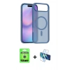 MARSİLYAN™- iPhone 17 Air Kılıf Siluet Minimal Prime - Siyah 3D Antistatik Seramik Nano Ekran Koruyucu + Raze Metal Kamera Lens - GS