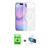 MARSİLYAN™- iPhone 17 Air Kılıf Siluet Minimal Prime - Siyah 3D Antistatik Seramik Nano Ekran Koruyucu + Raze Metal Kamera Lens - MI