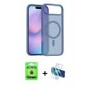 MARSİLYAN™- iPhone 17 Air Kılıf Siluet Minimal Prime - Siyah 3D Antistatik Seramik Nano Ekran Koruyucu + Raze Metal Kamera Lens - MI